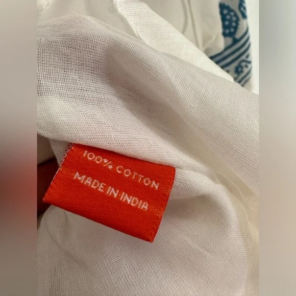 New OLIPHANT Balloon Long Sleeve Short Dress Santorini Blue & White Floral Print - Picture 6 of 10